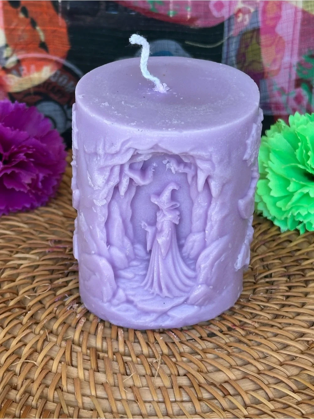 Lavender Witch in the Woods Pillar Candle